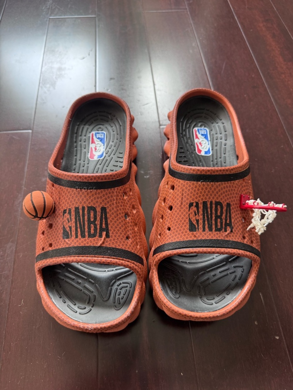 CROCS NBA Men’s Basketball Slide Sandals in Orange